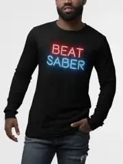 gamers beat saber virtual reality oculus quest unisex long sleeve Tshirt for VR