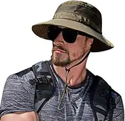 [SIYWINA] Sun Hat Beach Fishing Hat Comfortable Breathable Wide Brim Protection Hat Unisex for Hiking Sun Cap