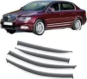 FUWKAIZS Deflectors Compatible for Skoda Superb B6 3T 2 II 2009~2015 2013 Accessories Car Side Window Visor Rain Eyebrow Windshield Protective Cover