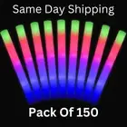 Light Up 3-LED Flashing Foam Sticks Wands Rally Flashing Glow Party Bulk-150 PCS