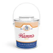 Vintage Hamms Hamm's Beer Can Ice Bucket with Tongs - 3 QT Acrylic Ice Bucket