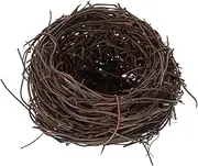 BESPORTBLE 1pc Delicate Birds Nest Decor Material Fake Bird Nest Ornaments Decorations Ornament Garden Scene Layout Decor Plastic Material Brown