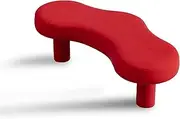 Generic MIUZ Bold Bench | Replica Bold Bench Nordic Bench Stool Wooden Padded Seat Living Room Entryway Furniture (Red), Bench-Bold-01