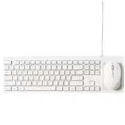 Pout Wireless Hands5 Keyboard w/ Qi Charging Pad & Mouse - White