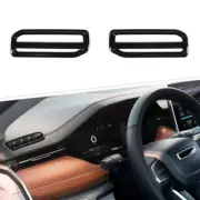 2X Black ABS Dashboard AC Air Outlet Vent Cover Trim L+R for Jeep Compass 2021+ (for: Jeep)