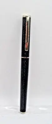 Sheaffer White Dot Black Reptile Skin Look Rollerball Pen-chrome trim--USA