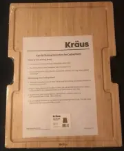 Kräus CB-WS103BB Kore Bamboo 16-3/4"x12” Cutting Board Brand New Factory Sealed