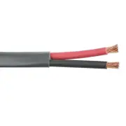 1000' 22 AWG 2 Conductor Unshielded CL3R Security Alarm Cable Gray Jacket 300V