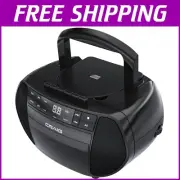 Versatile Portable Boombox: CD Player, AM/FM Radio & Cassette Recorder - Black