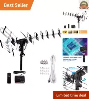 Newest 2020] Outdoor Digital Amplified HDTV Antenna - up to 200 Mile Long Ran...