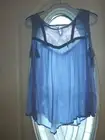 Women's Light Blue Sleeveless Top Size XL