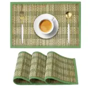 Handmade River Grass Dining Table Mat Set of 4 (Green) IN50