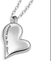 DOTUIARG Stainless Steel Ash Heart Pendant Necklace Forever in My Heart Memorial Cremation Urn Necklaces Locket Pendants