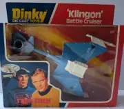Vintage Dinky Star Trek #357 Blue Klingon Battle Cruiser Photon Missiles WORKS