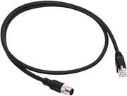 cablecc 4Pin Male M12 Type-D D-Coded to RJ45 Cat5e Male Cable LAN Ethernet Network Industrial Applications IP67 Patch Cord