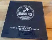 FULLLIGHT TECH Mens Shaving Kit Cream After Balm Beard Oil Soap Sweet Orange NEW