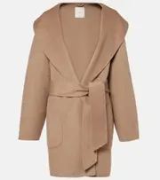 [Varley] Varley Edgemere wool-blend wrap coat AU 14 beige