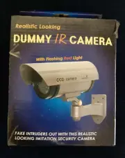 Realistic Looking Dummy IR Camera With Flashing Red Light Instant Security NEW