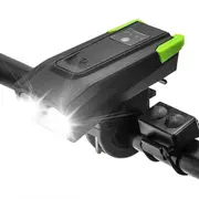 USB Rechargeable LED Bicycle Light Set with Horn Mountain Bike Safety