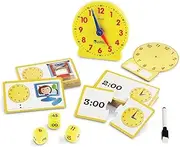 Misitti 30-Piece Time Activity Set - Ages 5+, Teaches Analog & Digital Time, Includes Clock, Cards, Dice & Pen
