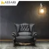 ASSARI-法式費黛里單人座半牛皮沙發