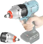 Impact Wrench 2800r/min 300NM High-Torque Electric Impact Drill 1/4" 1/2" Double Chuck Cordless Powerful Wrench Woodworking Tool for Car Tire Repair Carpentry