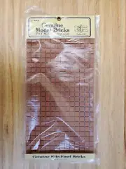 Miniature Patio Bricks Square Mesh Mounted Kiln Fired 1:12 Scale 72 sq inches
