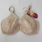Playtex Secrets beige bra 38 DD 38DD Underwire St #4513 Sexy Fit