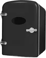 Portable 6-Can Mini Refrigerator Heating Cooling Dry Erase Door Carry Handle Home Office Travel Road Trips