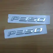 2x P350 Silver Chrome Plastic Sticker Badge Emblem Decal Limited Bumper 3D Turbo (for: MG)
