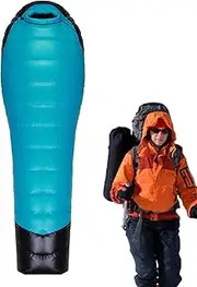 Down Sleeping Bag | Portable Warm Sleeping Bag,Ultralight Down Sleeping Bag for Adults, Compact Sleeping Bag, Mummy Sleeping Bag for Backpacking, Hiking and Camping Shwing