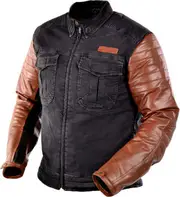 Trilobite Acid Scrambler, leather-/textile jacket , color: Black/Brown , size: XL