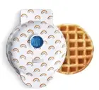 Dash Mini 4 inch Waffle Maker Rainbow Print Nonstick PFOA Free NIB