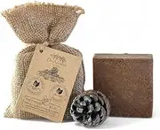 Dr.Ancient Black Soap Bar With Pine Tar Organic Natural Vegan Traditional Handmade Antique - Antibacterial, Anti-Fungal, Acne, Eczema, Itchy Skin And Cellulite - No Chemicals, Pure Natural Soaps!