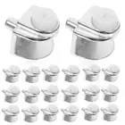 20pcs Professional Mirror Clips Floating Glass Shelf Brackets Heavy Duty Clamp