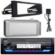 JVC 1 DIN Bluetooth USB AUX Stereo Receiver, Stereo Installation Kit, Cover