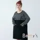 betty’s貝蒂思(05)長版吊帶條紋顯瘦洋裝(黑色)