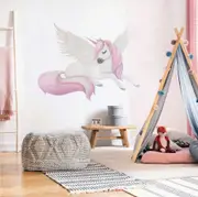 Unicorn Pegasus Wall Art Stickers Removable Nursery Decal Girls Decor Mural Gift