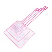 Aquarium Fish Net Fine Mesh Skimmer Small Pink Catching Net Comfortable Handle