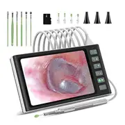 Digital Otoscope with 7-Inch Screen, Ear Camera, Visual Ear Scoop Supports Photo Snapshots and Vide As Shown