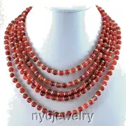 Women Natural Red Carnelian & Freshwater Pearl Statement Bib Necklace 17.5-20"