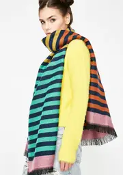 Chromatic Chaos Striped Scarf