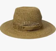 San Diego Hat Company Women's Crochet Floppy Sun Hat with Grommets One Size