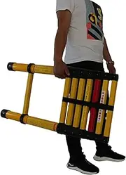 Telescopic Ladder Telescopic Ladders Multi-Purpose Extendable Ladder Telescopic Ladder Fiberglass Extension Ladder Non-Conductive, Heavy Duty 2M/3M/4M Tall Lightweight Telescopic Ladders wit