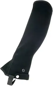 Horze Black Imitation Suede Equestion Riding Show Work Half Chaps with Zipper (X-Small)