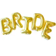 16-inch Gold 'BRIDE' Foil Balloon Banner