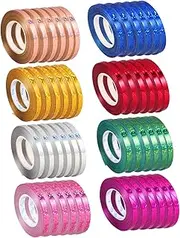 Beaupretty 48 Rolls Vibrant Curling Ribbons Wide Metallic Balloon String for Present Wrapping Birthday Decor Wedding Celebrations More Per Shades
