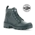 CBF PALLADIUM 免運 女款 PALLBASE LEATHER 拉鍊短筒皮靴 黑/黑 96905-001