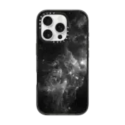 iPhone 16 Pro Impact Case MagSafe Compatible Black Space Marble