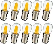 Ruiandsion BA15D LED Bulb 24V Double Contact Bayonet Base 1076 1142 1176 LED Interior Light Bulbs Replacement for Car RV Camper Marine Boat Trailer Lights,Warm White (Pack of 10)